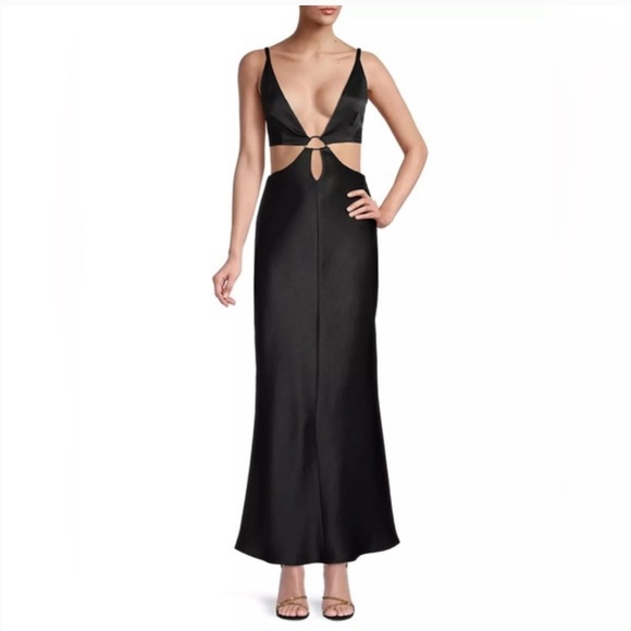 Bec & Bridge Felix Black Satin Gown - Picture 2 of 4